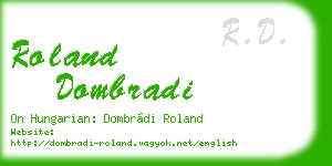 roland dombradi business card